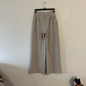 Abercrombie & Fitch High Rise Wide Leg Trousers Tan XS Short